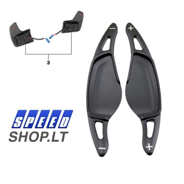 Pavarų perjungimo svirtelės ant vairo